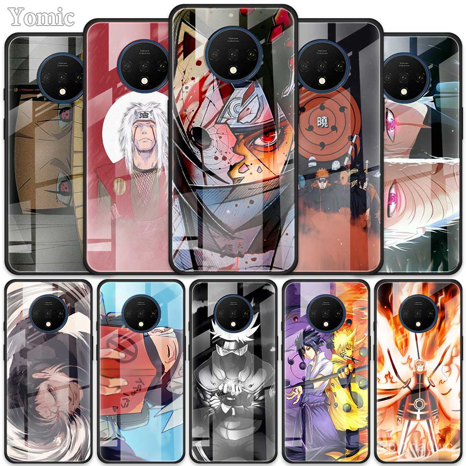 Naruto Kakashi Japanese anime Tempered Glass Case for Oneplus 8 7 7T Pro 5G 6T Oneplus8Pro Black Soft Edge Phone Cover S