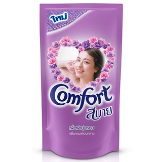 🔥ยอดนิยม!! คอมฟอร์ท สบาย น้ำยาปรับผ้านุ่ม แบบถุงเติม สีม่วง 580 มล. Comfort Fabric Softener Sabai Refill Violet 580 ML.