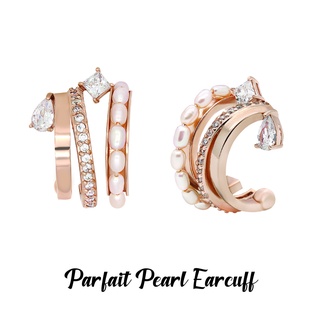 Parfait Pearl Earcuff ต่างหูเงินแท้ ชุบทอง 18K โรสโกลว์