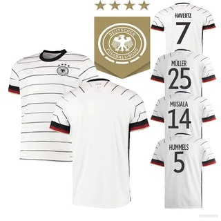 เสื้อกีฬาแขนสั้น ลายทีมชาติฟุตบอล Muller Havertz Hummels Musiala ชุดเยอรมนี 2021