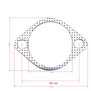 SKU-B013(ชิ้นละ) ปะเก็นท่อไอเสียรถยนต์ ขนาด 2.75 นิ้ว ระยะรูน๊อต 88 มม. หนา 2 มม.