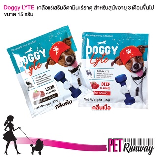 ด็อกกี้ ไลท์ DOGGY Lyte เกลือแร่เสริมวิตามินและแร่ธาตุ เกลือแร่สุนัข เกลือแร่หมา ขนาด 15 กรัม (แบบตัวเลือก)