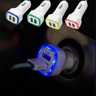 LED Dual USB Port 2.1A อะแดปเตอร์ชาร์จรถอย่างรวดเร็วสำหรับ iPhone iPad Samsung Galaxy