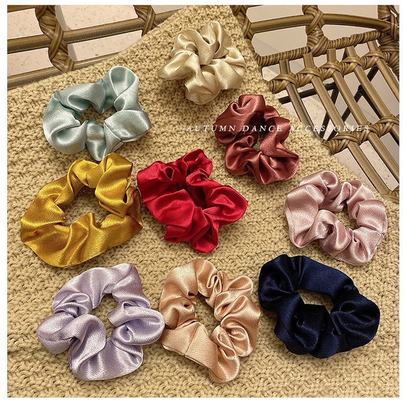 ซาตินผมวงริบบิ ้ นผม Scrunchie สาวผมยางรัดผมเชือกผมสําหรับผู ้ หญิงแฟชั ่ นผม Tie