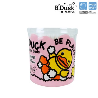 PAPA BABY BY B.Duck สำลีก้านแบบกระปุก บรรจุ160ก้าน รุ่น BD-R322 คอตตอนบัด ผลิตจากฝ้ายบริสุทธิ์ 100%