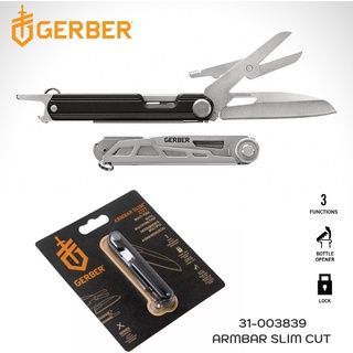 มีด+กรรไกร เครื่องมือเอนกประสงค์ Gerber Armbar Slim Cut,Onyx 31-003839