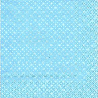 Pladao Napkin ภาพ ลายแต่ง Dotty light blue ลายจุดฟ้า กระดาษแนพกิ้น สำหรับงานศิลปะ เดคูพาจ decoupage ขนาดL 33x33