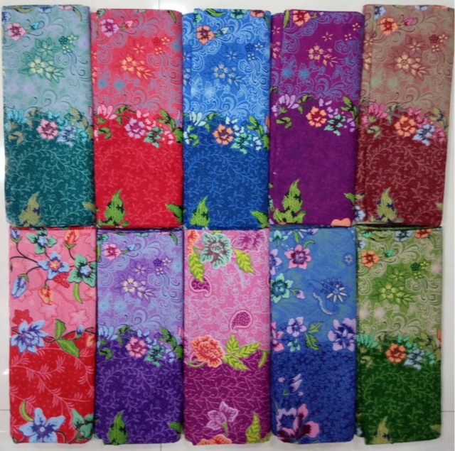 COTTONผ้าถุง BATIK 81 (ต้นมะพร้าว) หน้ากว้าง 1.8เมตร รูปที่ 2
