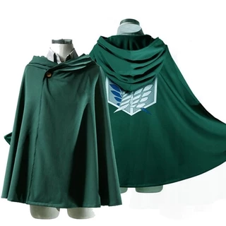 Attack On Titan Costume Green Cloak Japanese Anime Cosplay Shingeki No Kyojin Hoodie Eren Levi Mikasa Cloak Scout Legion Coat