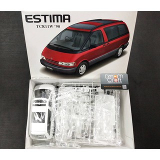 AOSHIMA 1/24 TOYOTA TCR11W ESTIMA TWIN MOON ROOF 90 (โมเดลรถยนต์ Model DreamCraft)