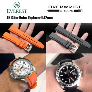 สายยาง everest eh14 for rolex explorerII 42mm เข็มส้ม