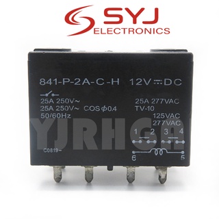 รีเลย์ 841-P-2A-C-H 12VDC 25A 6-PIN 1 ชิ้น พร้อมส่ง