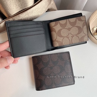 👑ผ่อน0%~แท้100%👑ใบสั้นชาย 3 In 1 Wallet In Blocked Signature Canvas CA001