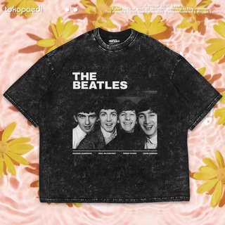 เสื้อยืดผ้าฝ้ายพิมพ์ลายขายดี เสื้อยืด ขนาดใหญ่ พิมพ์ลาย WASHING THE BEATLES | เสื้อยืด ขนาดใหญ่ | เสื้อยืด พิมพ์ลายซักผ้