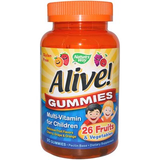 Natures Way, Alive! Gummies, Multi-Vitamin for Children, 90 Gummies