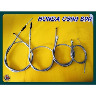 ชุดเช็ทสาย HONDA CS90 S90 CL90 สายเบรค สายครัช สายไมล์ สายไร่ง CLUTCH&amp;SPEEDOMETER&amp;FRONT BRAKE&amp;THROTTLE CABLE SET