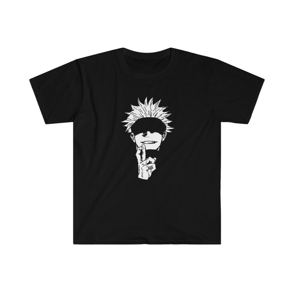 คอลูกเรือเสื้อยืดคอกลมเสื้อยืดผ้าฝ้าย พิมพ์ลายอนิเมะ Jujutsu Kaisen ga Satoru Gojo สําหรับผู้ชาย OU4