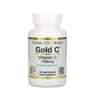 Gold C, Vitamin C 1000mg 60veggie capsules วิตามินซี 1000มก 60แคปซูล