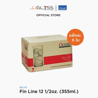 JJGLASS - (Ocean) B01210 Fin Line [1กล่อง (6ใบ)] - แก้วดีไซน์หรู เหมาะกับเครื่องดื่มทุกชนิด ดื่มด่ำได้สัมผัสทุกรสชาติ