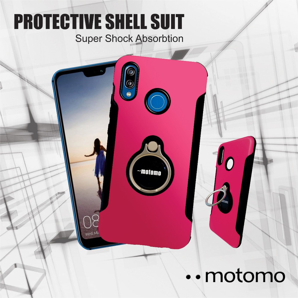 Motomo iRing Stand Case สําหรับ Samsung J1Ace, J2 Core, J2 Pro, J2 Prime, J310, J3 Pro, J4, J4+, J5,