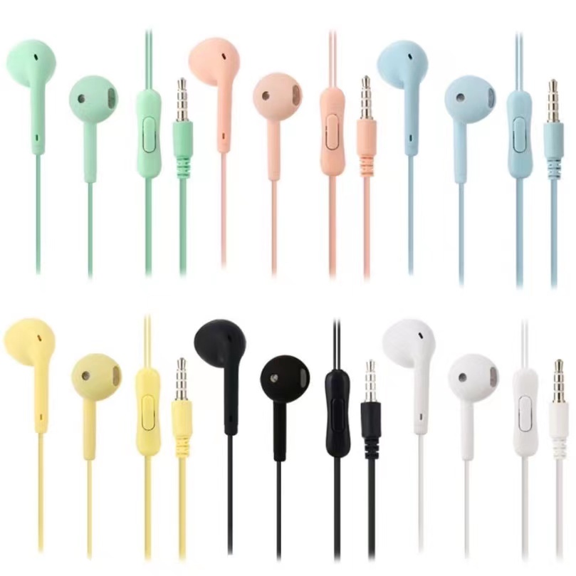 หูฟัง พร้อมไมค์โครโฟน U19 Macaron Candy Series Stereo High Bass Handfree 3.5 มม. ชุดหูฟังแบบมีสาย