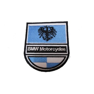 [ตัวรีด เย็บได้] BMW MOTORCYCLES 03 ป้ายติดเสื้อ logo Embroidered Sew Iron On Patches Badge