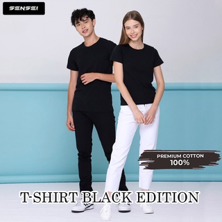 เสื้อยืด ผ้าฝ้าย 100% พิมพ์ลาย BLACK EDITION UNISEX โอเวอร์ไซซ์