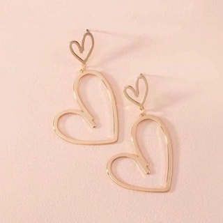 Babe earring ตุ้มหูหัวใจ สีทอง น่ารักมากเลยค่ะ 💗