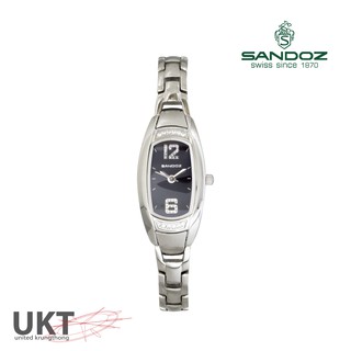 นาฬิกา SANDOZ รุ่น SD99267SS04 หน้าดำเข็มเงิน  สำหรับผู้หญิง