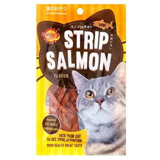 💥โปรสุดพิเศษ!!!💥 แฮปปี้ ไพรซ์ ขนมแมว มินิสตริป รสแซลมอน 30 ก. HAPPYPRICE Strip Salmon Cat Snack 30 g.