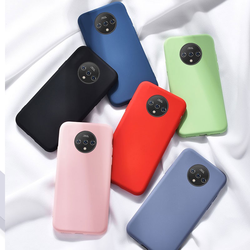 Oneplus 7T เคสซิลิโคนเหลวนุ่มสีลูกกวาดธรรมดา TPU Oneplus 7T Pro OnePlus7 7tPro ฝาครอบกรณี