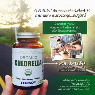 [1 ขวด ส่งฟรี !! ไม่ใช้โค้ด] ออร์แกนิก คลอเรลล่า เฟบิโก้ (Superfood Organic Chlorella by Febico)