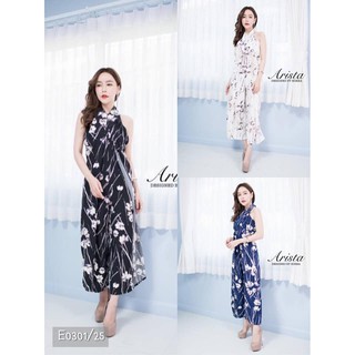 จั๊มสูท พิมพ์ลายดอกไม้
