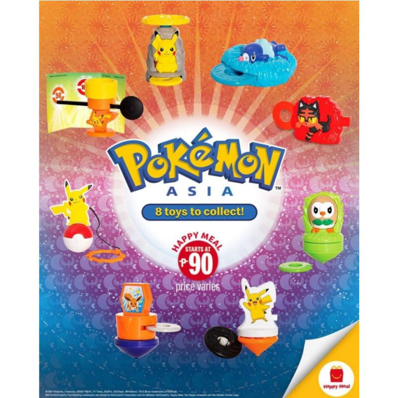 Mcdonalds Pokemon Asia Happy Meal McDonald& 39;s Toy (ต่อชิ้น)