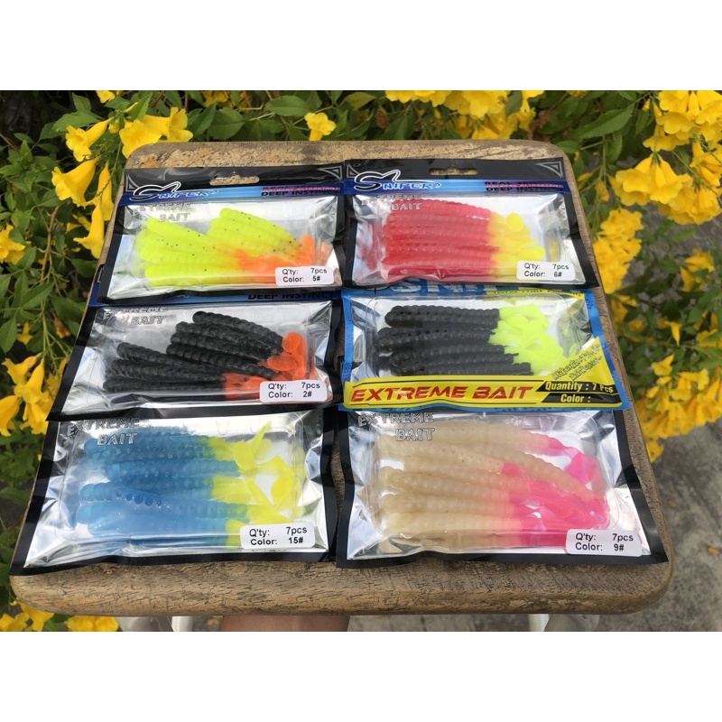 หนอนยาง Sniper by Preduce 1ซอง มี7ตัว