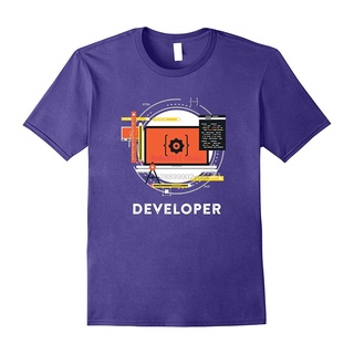 [S-5XL] ใหม่ เสื้อยืดลําลอง สําหรับผู้ชาย แขนสั้น พิมพ์ลาย App Software Developer Web สไตล์คลาสสิค