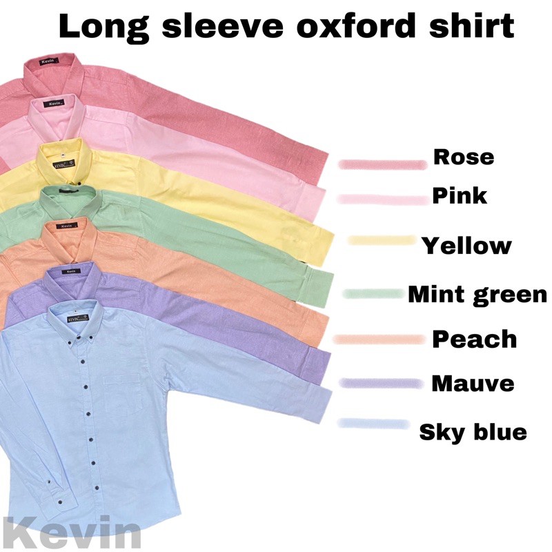 เสื้อเชิ้ตแขนยาวผ้าอ๊อกฟอร์ดM-4XL Long​ sleeve ​oxford​ shirt​