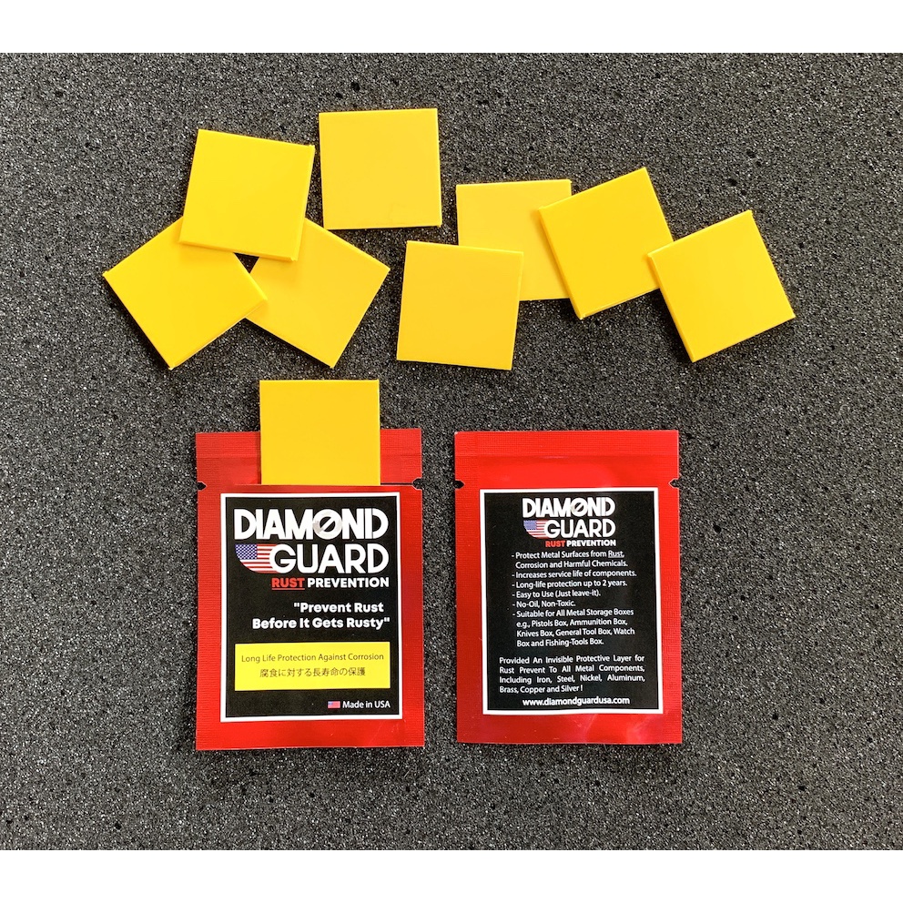 แผ่นป้องกันสนิมปืน Diamondguard - Rust Prevention ใส่ในกล่องปืน กล่องนาฬิกา กล่องเครื่องมือ แห้งสะอาดปราศจากสนิม