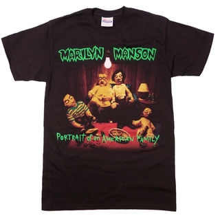 ผลิตภัณฑ์ใหม่👕เสื้อยืด พิมพ์ลาย Marilyn Manson Portrait Of An American Family Album Vine ขนาดเล็ก สําหรับผู้ชาย