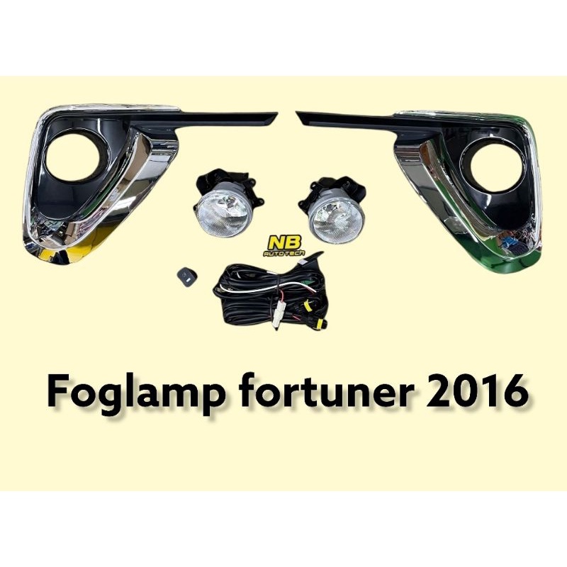 ไฟตัดหมอก fortuner 2015 2016 ไฟสปอร์ตไลท์ toyota new fortuner 2016 ทรงห้าง foglamp toyota fortuner 2