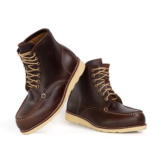 รองเท้าหนังแท้ หุ้มข้อ หนังออยล์ StepPro Boots Code 956