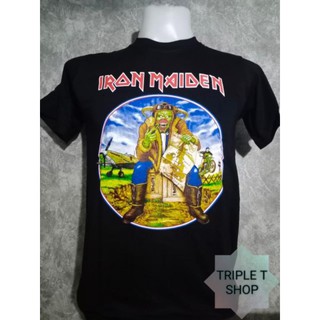 เสื้อยืดคอกลม สกรีนลาย IRON MAIDEN (รหัส 03)