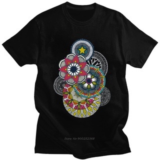 เสื้อยืดผ้าฝ้ายพิมพ์ลายขายดี เสื้อยืดแขนสั้น ผ้าฝ้าย พิมพ์ลาย Mandala สไตล์วินเทจ ฮาราจูกุ สําหรับผู้ชาย