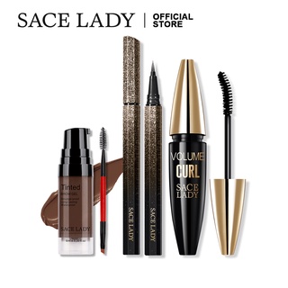 SACE LADY เจลเขียนคิ้ว + อายไลเนอร์กันน้ำ + มาสคาร่า  สินค้าขายดีที่สุด เซต เครื่งสำอาง ติดทนนานเครื่องสำอางสำหรับดวงตา