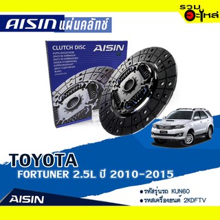 แผ่นคลัทช์ AISIN Premium สำหรับ TOYOTA FORTUNER 2.5L ปี 2010-2015 📍เบอร์ไอชิน :DTX-209A