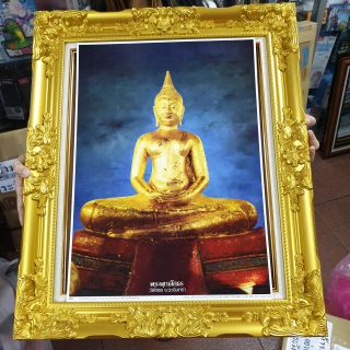 กรอบรูปกระจก พระพุทธโสธร ใส่กรอบหลุยส์ ติดบ้าน ร้านค้า ของขวัญ ขึ้นบ้านใหม่