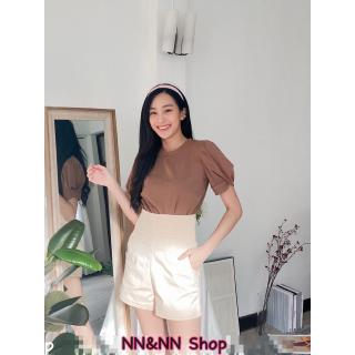 NN&amp;NN Shop_7-0009_ขาสั้นขอบใหญ่ 3"ซิบข้าง กากี