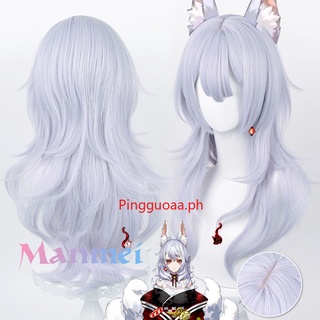 Manmei VTuber Nina Kosaka Cosplay Wig NIJISANJI EN Mommy Light Purple Wavy Synthetic Hair Heat Resistant Wigs