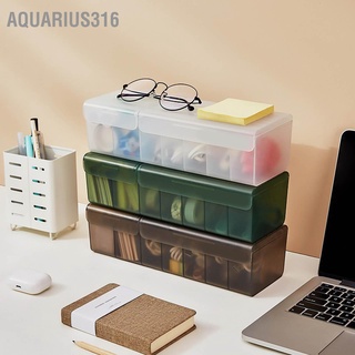 Aquarius316 กล่องเก็บสายชาร์จ สายข้อมูล หลายช่อง พร้อมฝาปิด สําหรับเครื่องประดับ หูฟัง นาฬิกา