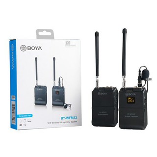 Boya BY-WFM12 VHF Wireless Microphone ไมค์ติดกล้อง ไมค์ติดมือถือ ไมค์ไวเลส ของแท้ รับประกันศูนย์Boya ไทย 1 ปี